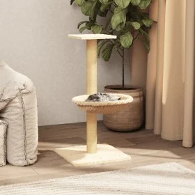Rascador para gatos con poste de sisal crema 74 cm de vidaXL, Mobiliario para gatos - Ref: Foro24-171588, Precio: 30,31 €, De...