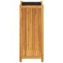 Jardinera con forro madera maciza de acacia 42x42x100 cm en Macetas y jardineras | Comprar online en Foru.es