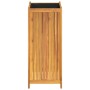 Jardinera con forro madera maciza de acacia 42x42x100 cm en Macetas y jardineras | Comprar online en Foru.es