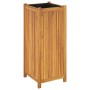 Jardinera con forro madera maciza de acacia 42x42x100 cm en Macetas y jardineras | Comprar online en Foru.es