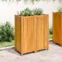 Jardinera con forro madera maciza de acacia 84x42x100 cm en Macetas y jardineras | Comprar online en Foru.es