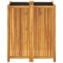 Jardinera con forro madera maciza de acacia 84x42x100 cm en Macetas y jardineras | Comprar online en Foru.es
