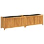 Jardinera con forro madera maciza de acacia 199x38,5x50 cm en Macetas y jardineras | Comprar online en Foru.es