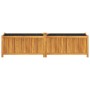 Jardinera con forro madera maciza de acacia 199x38,5x50 cm en Macetas y jardineras | Comprar online en Foru.es