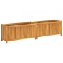 Jardinera con forro madera maciza de acacia 199x38,5x50 cm en Macetas y jardineras | Comprar online en Foru.es