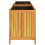 Jardinera con forro madera maciza de acacia 199x38,5x50 cm en Macetas y jardineras | Comprar online en Foru.es