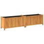 Jardinera con forro madera maciza de acacia 199x38,5x50 cm en Macetas y jardineras | Comprar online en Foru.es