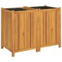 Jardinera con forro madera maciza de acacia 100x50x75 cm en Macetas y jardineras | Comprar online en Foru.es