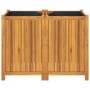 Jardinera con forro madera maciza de acacia 100x50x75 cm en Macetas y jardineras | Comprar online en Foru.es