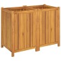 Jardinera con forro madera maciza de acacia 100x50x75 cm en Macetas y jardineras | Comprar online en Foru.es