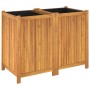 Jardinera con forro madera maciza de acacia 100x50x75 cm en Macetas y jardineras | Comprar online en Foru.es
