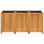 Jardinera con forro madera maciza de acacia 150x50x75 cm en Macetas y jardineras | Comprar online en Foru.es