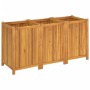 Jardinera con forro madera maciza de acacia 150x50x75 cm en Macetas y jardineras | Comprar online en Foru.es