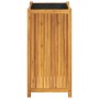 Jardinera con forro madera maciza de acacia 50x50x100 cm en Macetas y jardineras | Comprar online en Foru.es