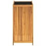 Jardinera con forro madera maciza de acacia 50x50x100 cm en Macetas y jardineras | Comprar online en Foru.es