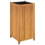 Jardinera con forro madera maciza de acacia 50x50x100 cm en Macetas y jardineras | Comprar online en Foru.es