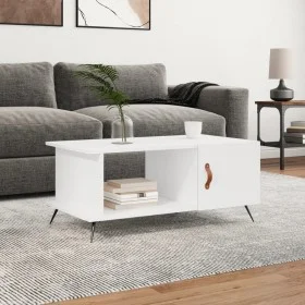 Mesa de centro madera contrachapada blanco 90x50x40 cm de vidaXL, Mesas de centro - Ref: Foro24-829460, Precio: 60,61 €, Desc...