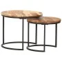 Mesas apilables 2 unidades madera maciza de acacia de vidaXL, Mesas de centro - Ref: Foro24-286186, Precio: 77,90 €, Descuent...