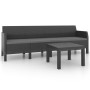 Set de muebles jardín 2 piezas cojines PP ratán gris antracita de vidaXL, Conjuntos de jardín - Ref: Foro24-3079670, Precio: ...