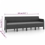 Set de muebles jardín 2 piezas cojines PP ratán gris antracita de vidaXL, Conjuntos de jardín - Ref: Foro24-3079670, Precio: ...