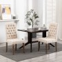 Sillas de comedor 2 unidades tela con apariencia de lino beige de vidaXL, Sillas de comedor - Ref: Foro24-287949, Precio: 304...