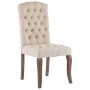 Sillas de comedor 2 unidades tela con apariencia de lino beige de vidaXL, Sillas de comedor - Ref: Foro24-287949, Precio: 304...