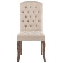 Sillas de comedor 2 unidades tela con apariencia de lino beige de vidaXL, Sillas de comedor - Ref: Foro24-287949, Precio: 304...