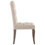 Sillas de comedor 2 unidades tela con apariencia de lino beige de vidaXL, Sillas de comedor - Ref: Foro24-287949, Precio: 304...