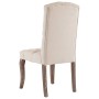 Sillas de comedor 2 unidades tela con apariencia de lino beige de vidaXL, Sillas de comedor - Ref: Foro24-287949, Precio: 304...