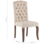 Sillas de comedor 2 unidades tela con apariencia de lino beige de vidaXL, Sillas de comedor - Ref: Foro24-287949, Precio: 304...