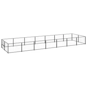 Perrera acero 14 m² negra de vidaXL, Casetas y cercados para perros - Ref: Foro24-3082114, Precio: 318,87 €, Descuento: %