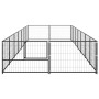Perrera acero 14 m² negra de vidaXL, Casetas y cercados para perros - Ref: Foro24-3082114, Precio: 322,56 €, Descuento: %