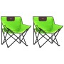Sillas de camping con bolsillo plegables 2 unidades verde en Sillas de jardín | Comprar online en Foru.es