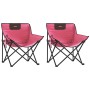 Sillas de camping con bolsillo plegables 2 unidades rosa en Sillas de jardín | Comprar online en Foru.es