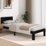 Estructura de cama madera maciza individual negra 75x190 cm de vidaXL, Camas y somieres - Ref: Foro24-810459, Precio: 119,34 ...