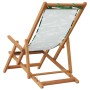 Silla de playa plegable madera maciza de eucalipto y tela hojas en Sillas de jardín | Comprar online en Foru.es