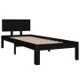 Estructura de cama madera maciza individual negra 75x190 cm de vidaXL, Camas y somieres - Ref: Foro24-810459, Precio: 119,34 ...