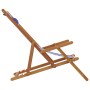 Silla playa plegable madera maciza eucalipto y tela azul blanco en Sillas de jardín | Comprar online en Foru.es