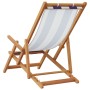 Silla playa plegable madera maciza eucalipto y tela azul blanco en Sillas de jardín | Comprar online en Foru.es