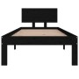 Estructura de cama madera maciza individual negra 75x190 cm de vidaXL, Camas y somieres - Ref: Foro24-810459, Precio: 119,34 ...