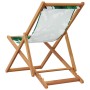 Silla de playa plegable madera maciza de eucalipto y tela hojas en Sillas de jardín | Comprar online en Foru.es