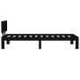 Estructura de cama madera maciza individual negra 75x190 cm de vidaXL, Camas y somieres - Ref: Foro24-810459, Precio: 119,34 ...