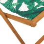 Silla de playa plegable madera maciza de eucalipto y tela hojas en Sillas de jardín | Comprar online en Foru.es