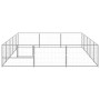 Perrera plateada 15 m² acero de vidaXL, Casetas y cercados para perros - Ref: Foro24-3082137, Precio: 263,70 €, Descuento: %
