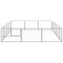 Perrera plateada 15 m² acero de vidaXL, Casetas y cercados para perros - Ref: Foro24-3082137, Precio: 259,04 €, Descuento: %