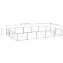 Perrera plateada 15 m² acero de vidaXL, Casetas y cercados para perros - Ref: Foro24-3082137, Precio: 259,04 €, Descuento: %