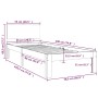Estructura de cama madera maciza individual negra 75x190 cm de vidaXL, Camas y somieres - Ref: Foro24-810459, Precio: 119,34 ...