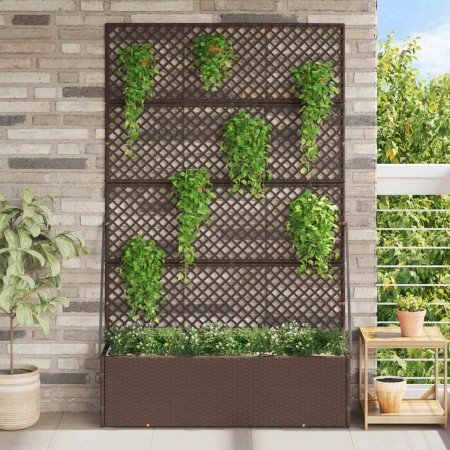 Macetero de Jardín Marrón 105 x 30 x 170 cm Metal en Macetas y jardineras | Comprar online en Foru.es