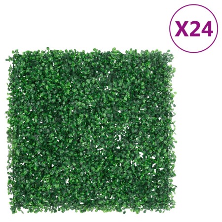 Valla de hojas de arbusto artificial 24 uds verde 50x50 cm en Jardín | Comprar online en Foru.es