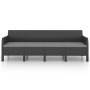 Set de muebles de jardín 3 pzas cojines PP ratán gris antracita de vidaXL, Conjuntos de jardín - Ref: Foro24-3079674, Precio:...